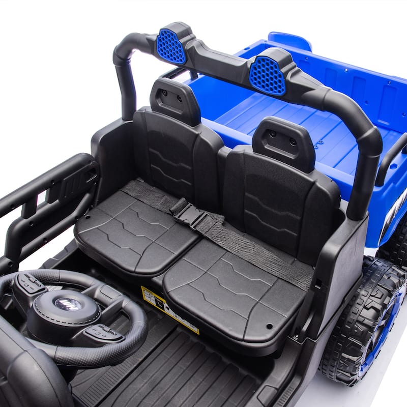 Electric Dump Truck Kids Truck Off-Road Toy Car Blue Ride on Jeep