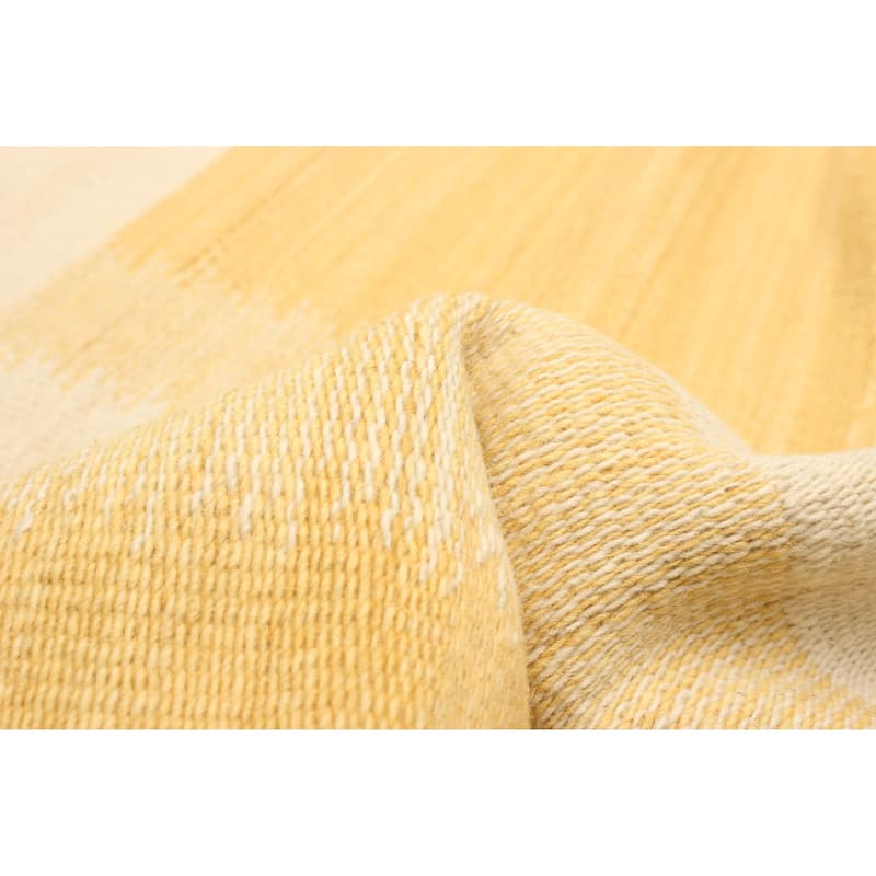 ECARPETGALLERY Flat-Weave Ankara FW Cream Wool Kilim - 5'2 x 7'7