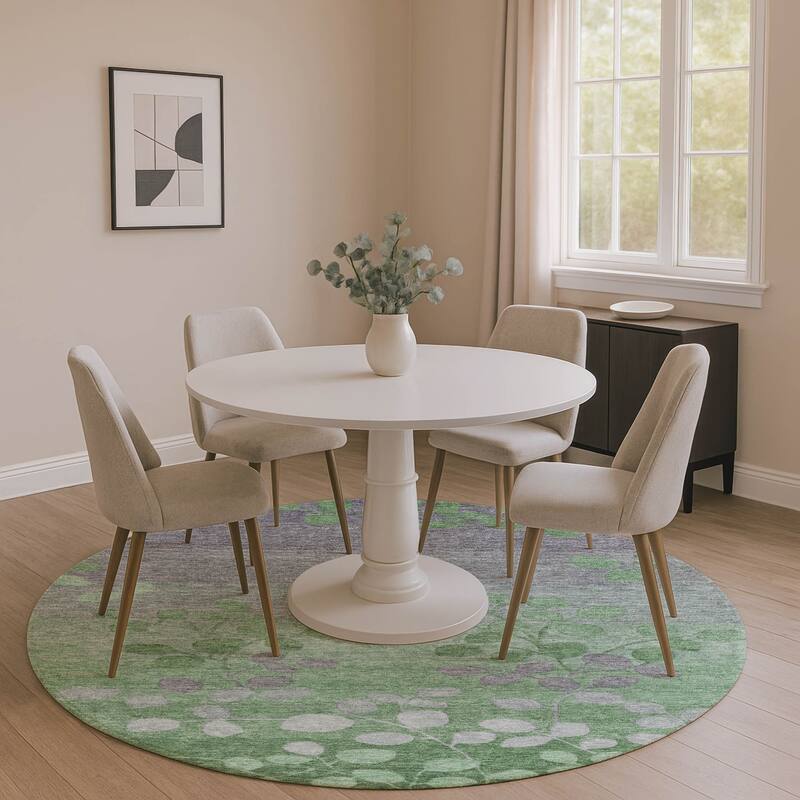 Premium Washable Super Soft Mayfield Rug - Green - 8' x 8'