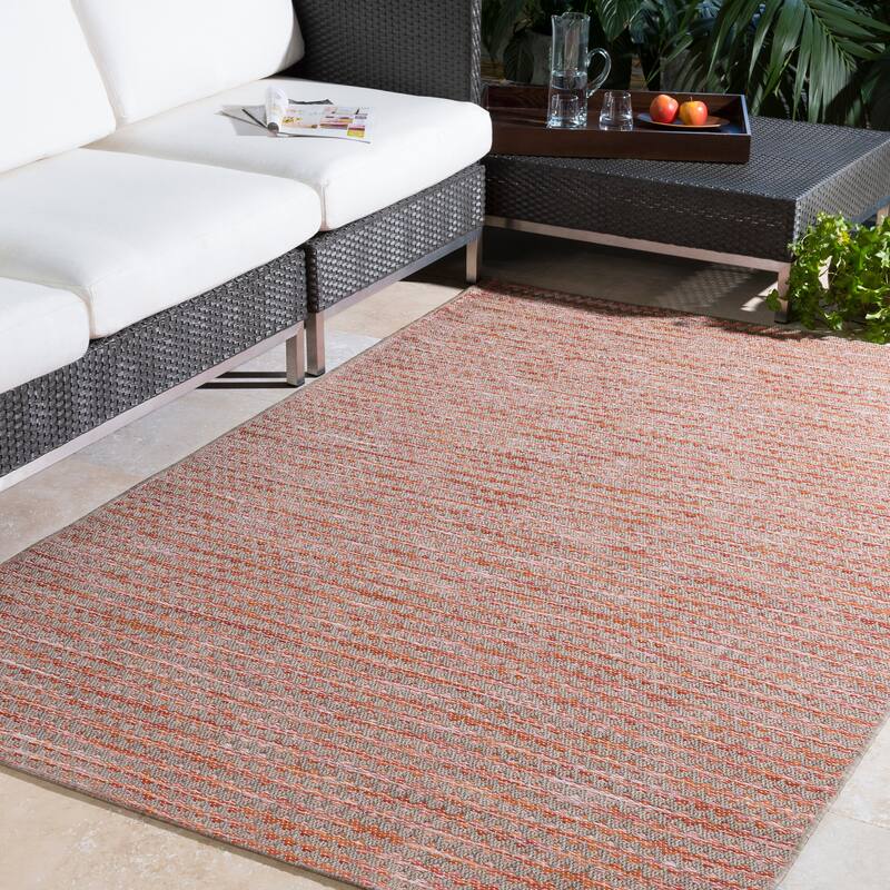 Vickie Subtle Stripes Outdoor Area Rug