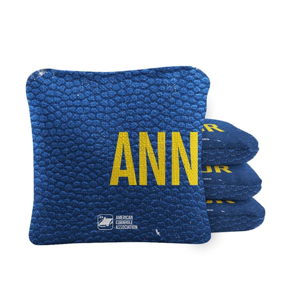 Ann Arbor Blue Dual Sided Cornhole Bags