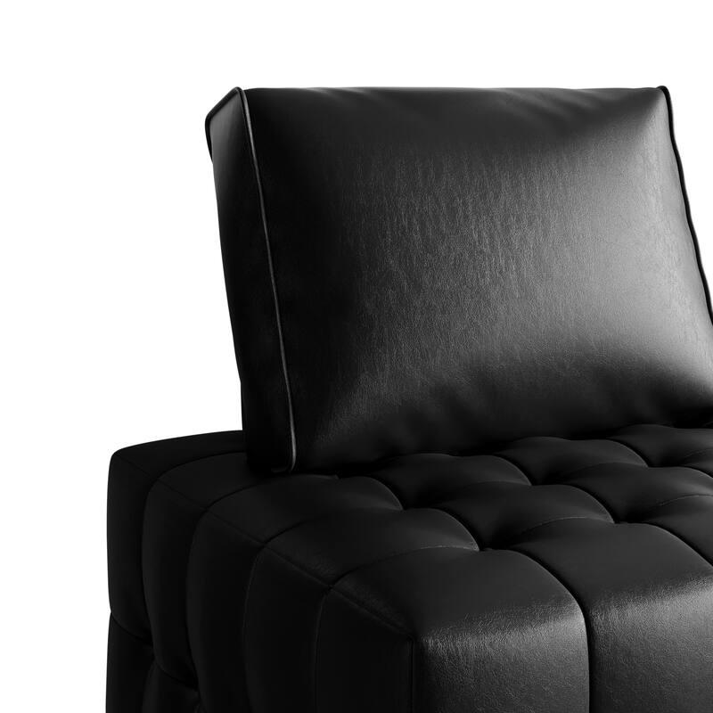 CraftPorch 2-Piece Elegance Button-Tufted PU Upholstered