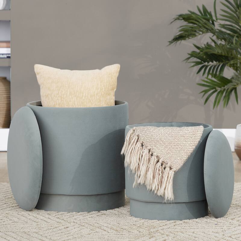Carson Carrington Corday Upholstered Ottoman Set (Set of 2)