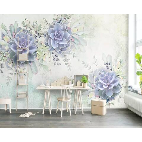 3D Soft Petal Vintage Flower TEXTILE Wallpaper