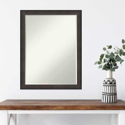 Dappled Narrow Half-Inch-Bevel Wood Framed Wall Mirror - Glass Size 18x24