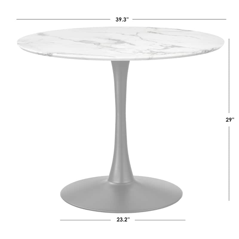 angelo:HOME Kavitt Mid-century Modern Velvet 5-piece Round Dining Set