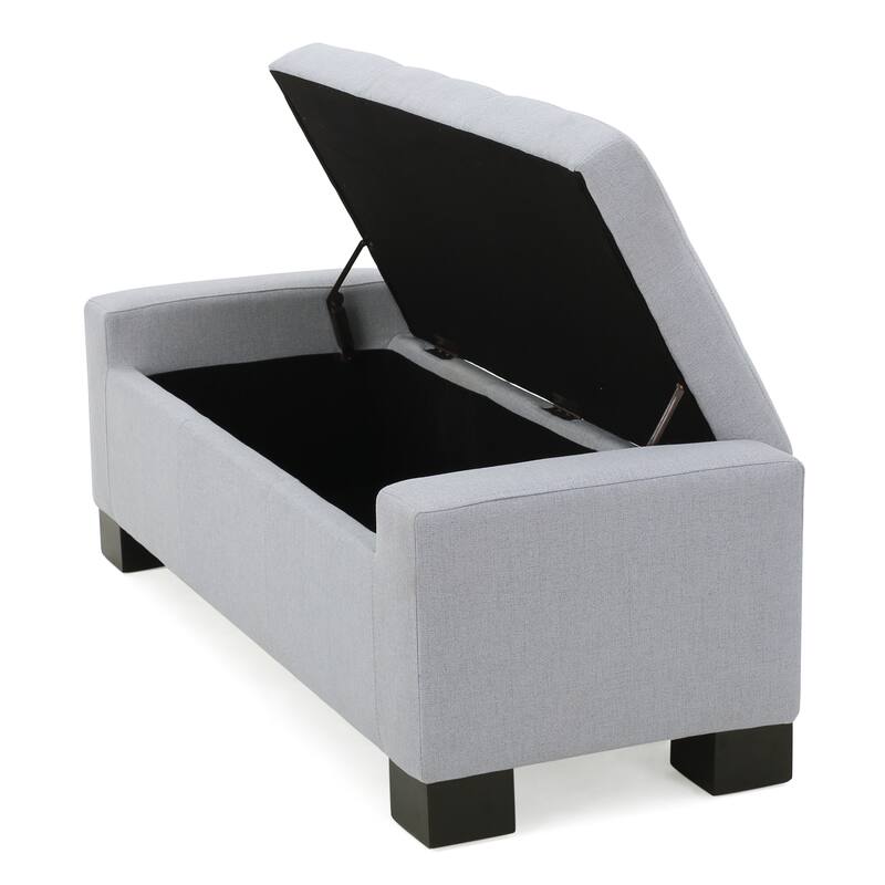 Storage Bench Upholstered Seat, End of Bed Bench Ottoman