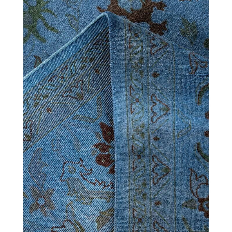 Fine Vibrance, One-of-a-Kind Hand-Knotted Area Rug - Gray, 9' 2" x 12' 5" - 9' 2" x 12' 5"