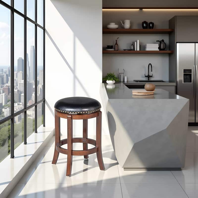 Cordova Black Swivel Counter Height Bar Stool