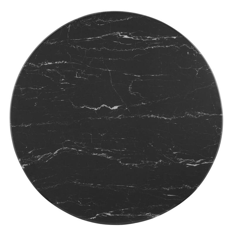 Lippa 28" Round Artificial Marble Bar Table
