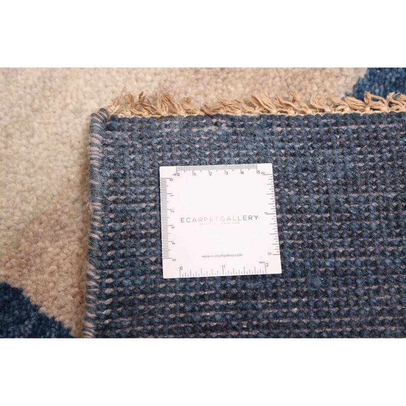 ECARPETGALLERY Hand-knotted Peshawar Ziegler Dark Blue Wool Rug - 5'0 x 6'11