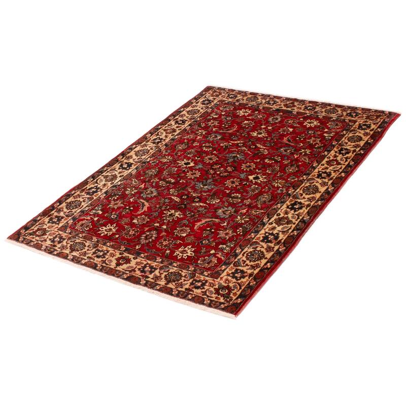 ECARPETGALLERY Hand-knotted Anatolian Vintage Red Wool Rug - 4'11 x 6'10