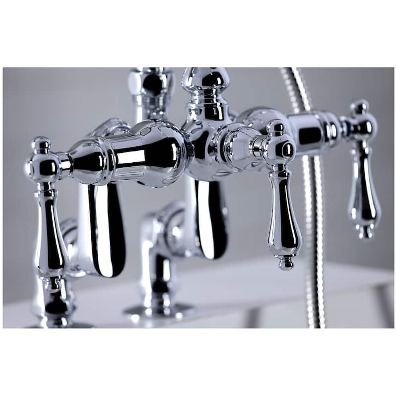 Kingston Brass Vintage Deck Mounted Clawfoot Tub Filler with Built-In