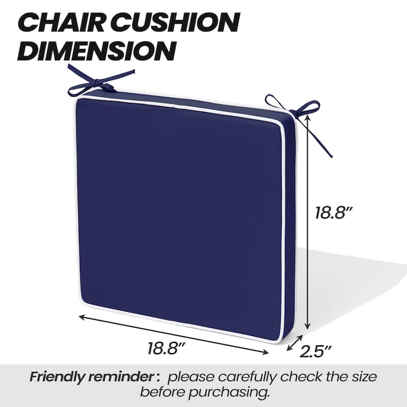 Indoor Outdoor Dining Chair Cushion Set of 2/4 Patio Chair Seat Pad