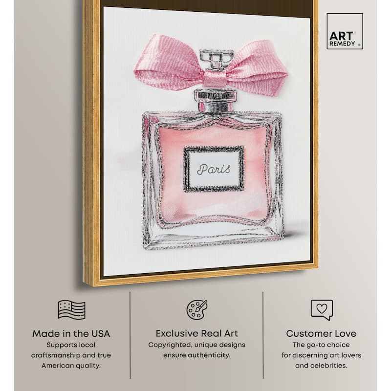 Simple Perfume Bow Canvas by Art Remedy