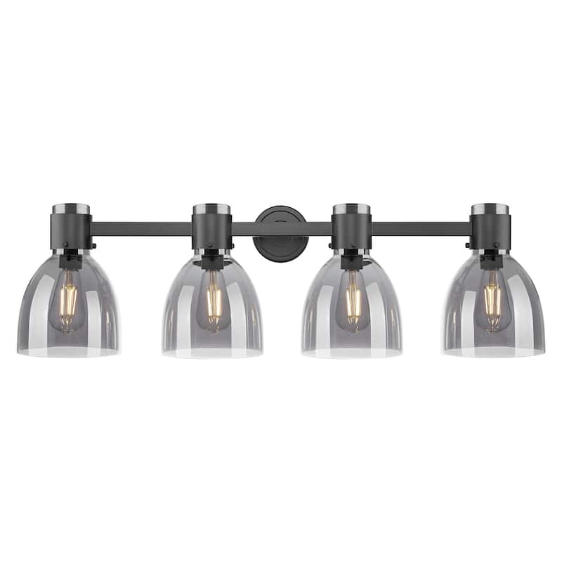 Innovations Lighting 464-4W-G464D-7SM Lawton Bell 4 Light 34" Wide - Matte Black