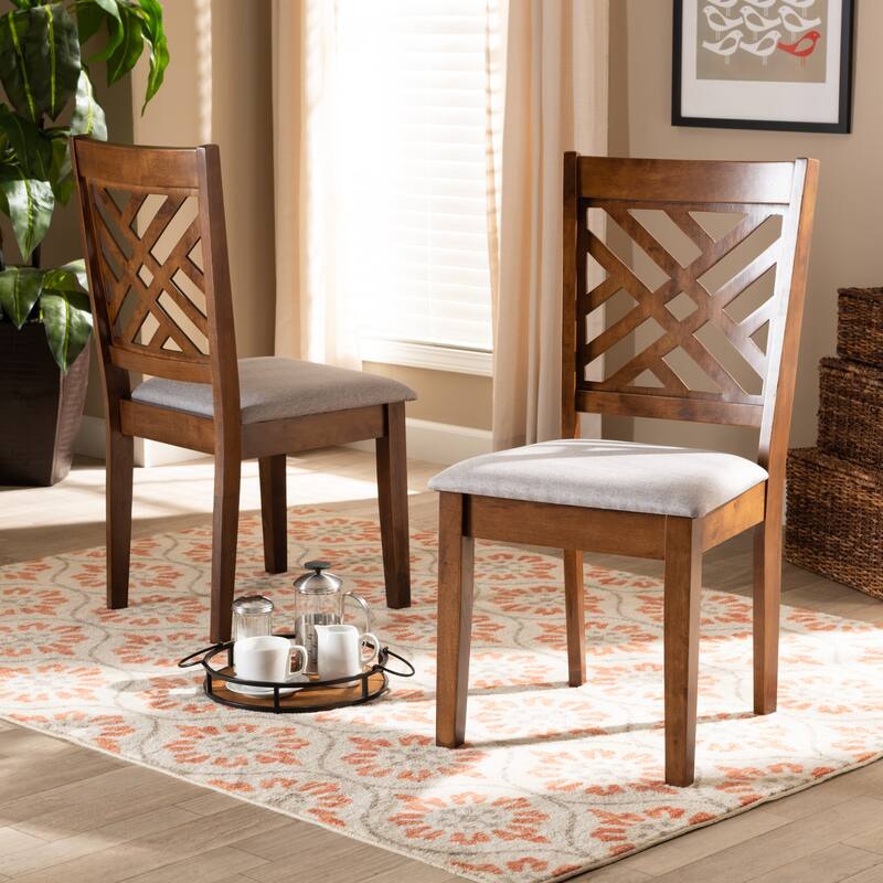 Caron Modern and Contemporary Transitional 2-Piece Dining Chair Set