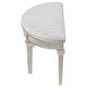 preview thumbnail 6 of 12, Evangeline Upholstered Demilune Bench Ivory and Silver Oak