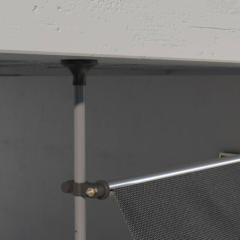 Outsunny 10' x 4' Manual Retractable Awning, Non-Screw Freestanding Patio Sun Shade Shelter