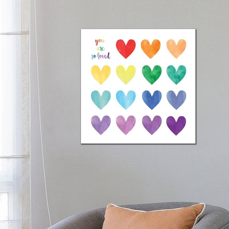iCanvas "Hearts" by Erin Clark Canvas Print - 26x26x1.5