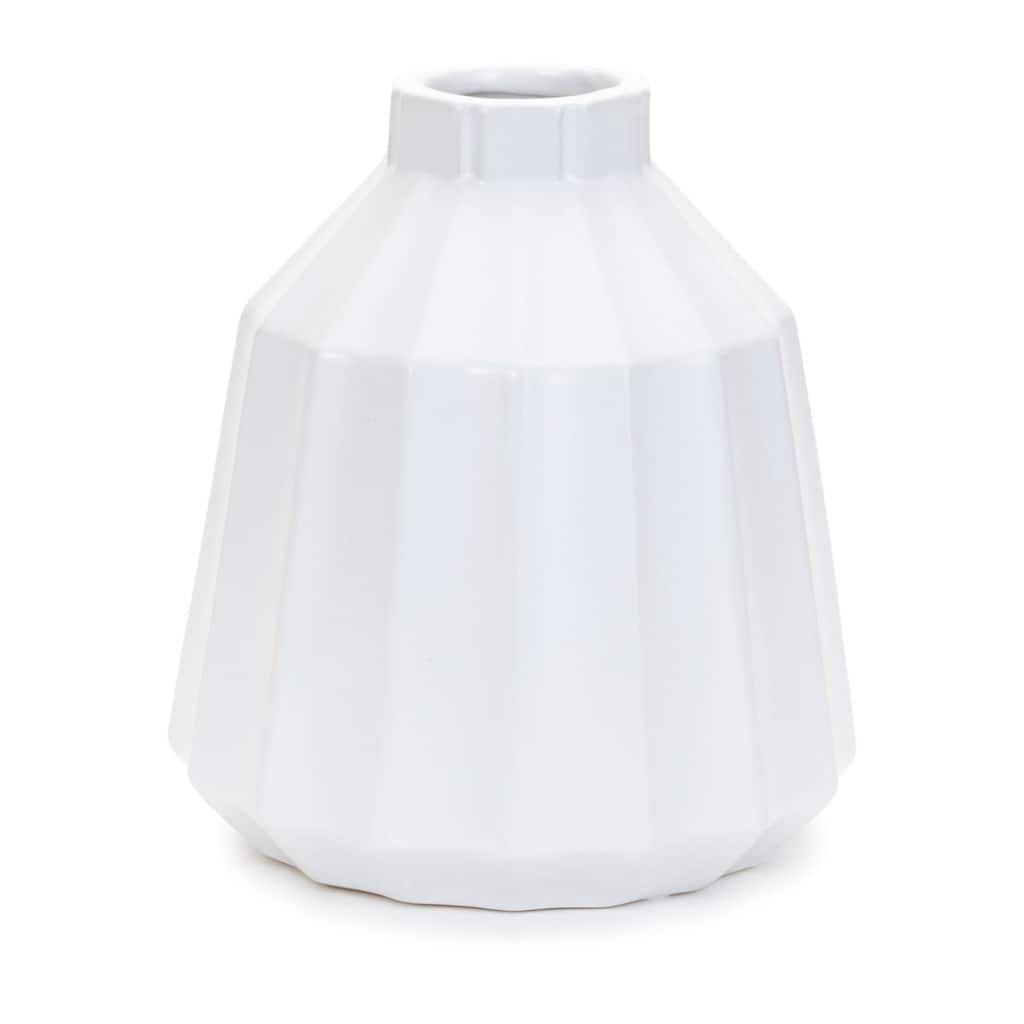 Ribbed Ceramic Vase (Set of 2)