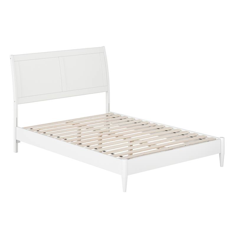 Valencia Solid Wood Low Profile Sleigh Platform Bed