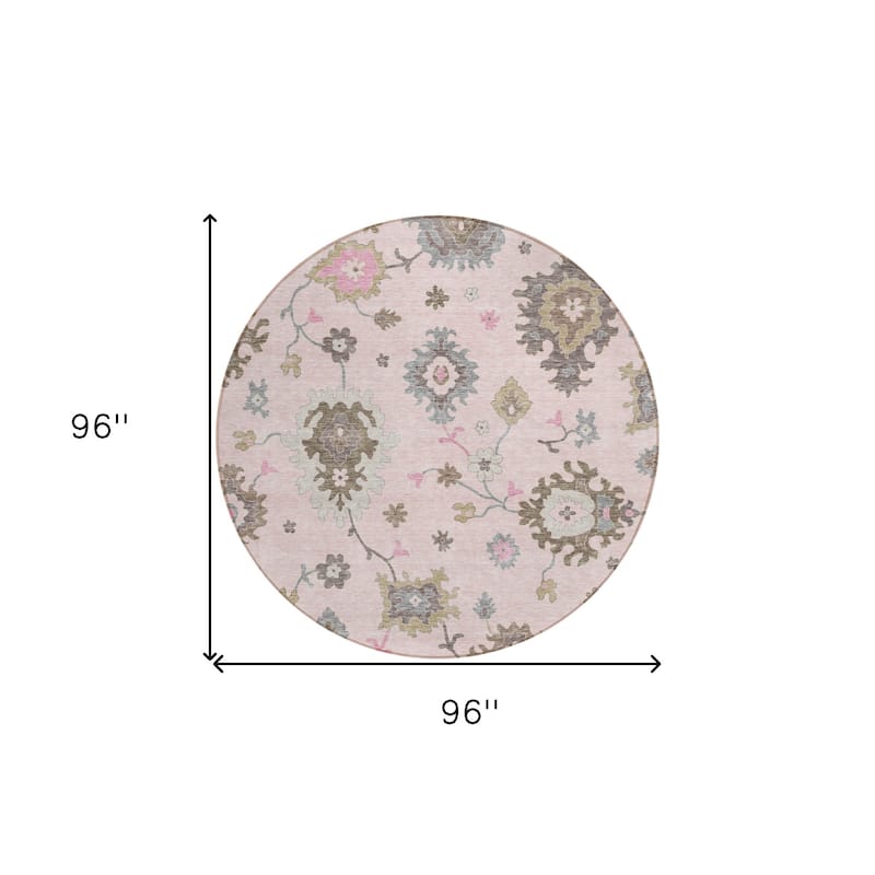 HomeRoots Floral Traditional Rectangle Outdoor Rug