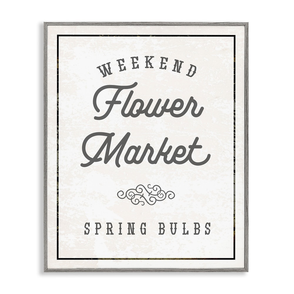 Stupell Flower Market Spring Bulbs Framed Giclee Art Design By Lil' Rue