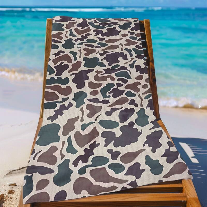 Camouflage beach towel,Quick Dry, Lightweight & Compact beach towel for Pool, Yoga and Camping