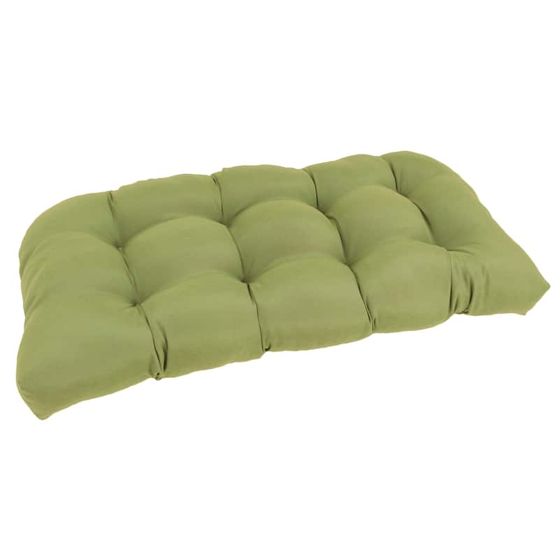 42-inch by 19-inch Twill Rounded Back Bench/Loveseat Cushion - 42 x 19 - Sage