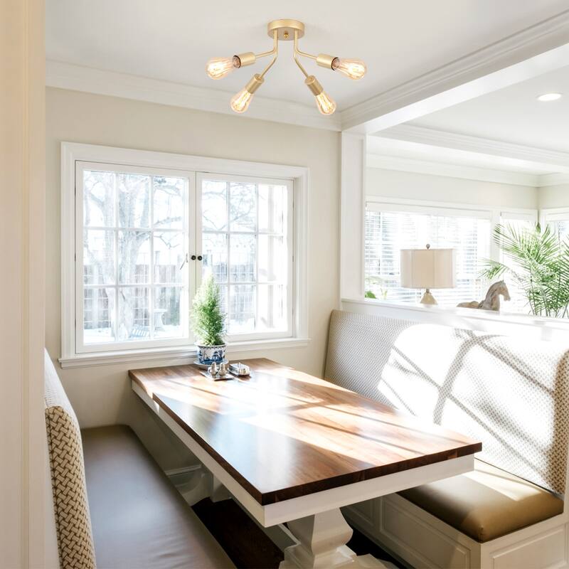 4-Light Semi Flush Mount Lights for Farmhouse Kitchen Dining Room