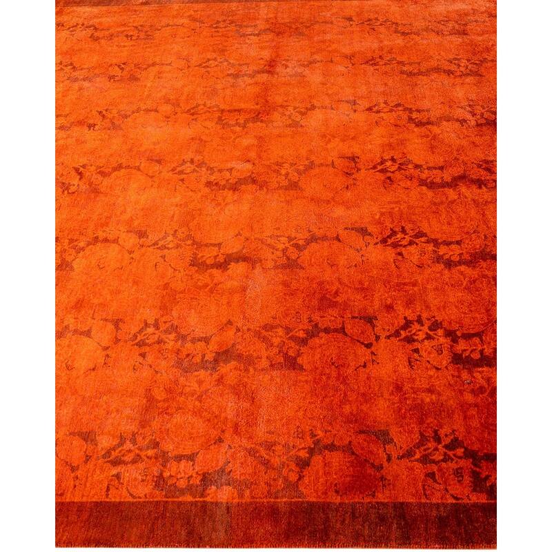 Fine Vibrance One-of-a-Kind Hand-Knotted Area Rug - Orange, 6' 1" x 6' 5" - 6' 1" x 6' 5"