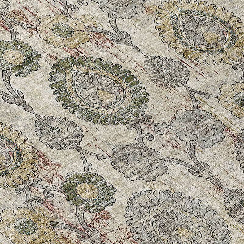 Machine Washable Indoor/ Outdoor Chantille Traditional Floral Rug