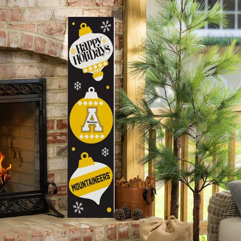 47" Double Sided Seasonal Porch Leaner, Appalachian State University - 47" x 11.25" - Christmas