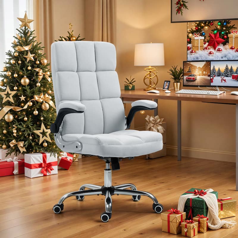 AVAWING Velvet Ergonomic Office Chair: Executive Desk Chair with Adjustable Height & 360° Swivel