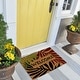 preview thumbnail 1 of 1, George Towne Living-OVERSIZED-24x36 Outdoor Coir Mat-Welcome Palm - 24x36