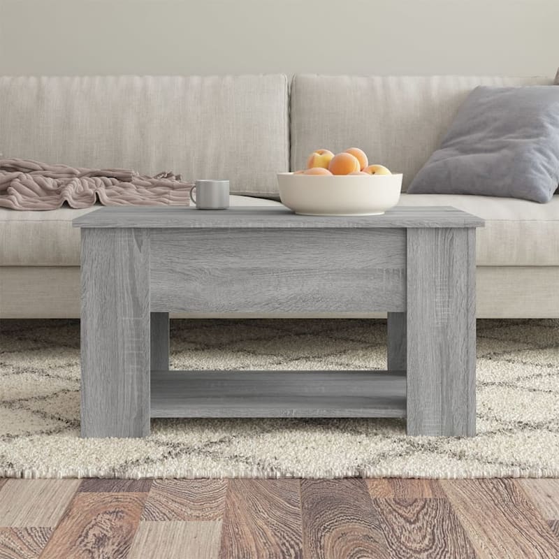 vidaXL Coffee Table Lift Top End Table Accent Side Sofa Table Engineered Wood - 31.1" x 19.3" x 16.1"