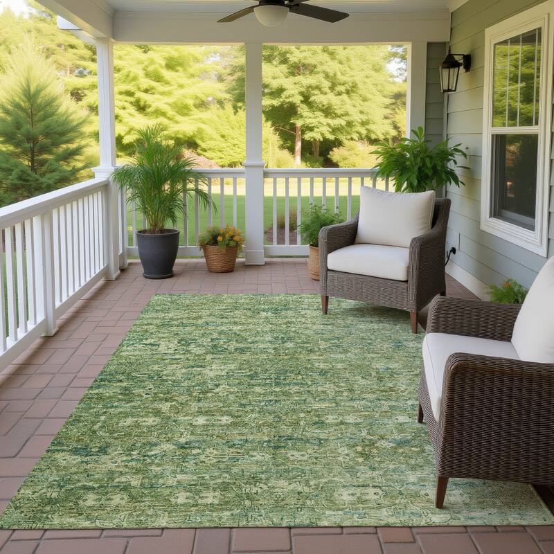 Machine Washable Indoor/ Outdoor Traditional Harmony Chantille Rug