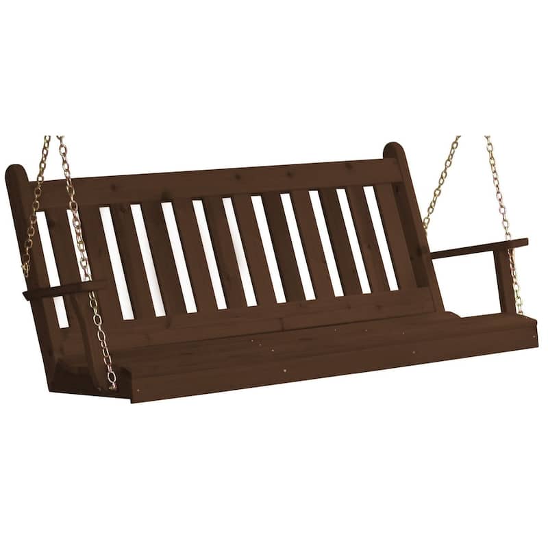 Pine 5' Traditional English Swing - Mushroom Stain