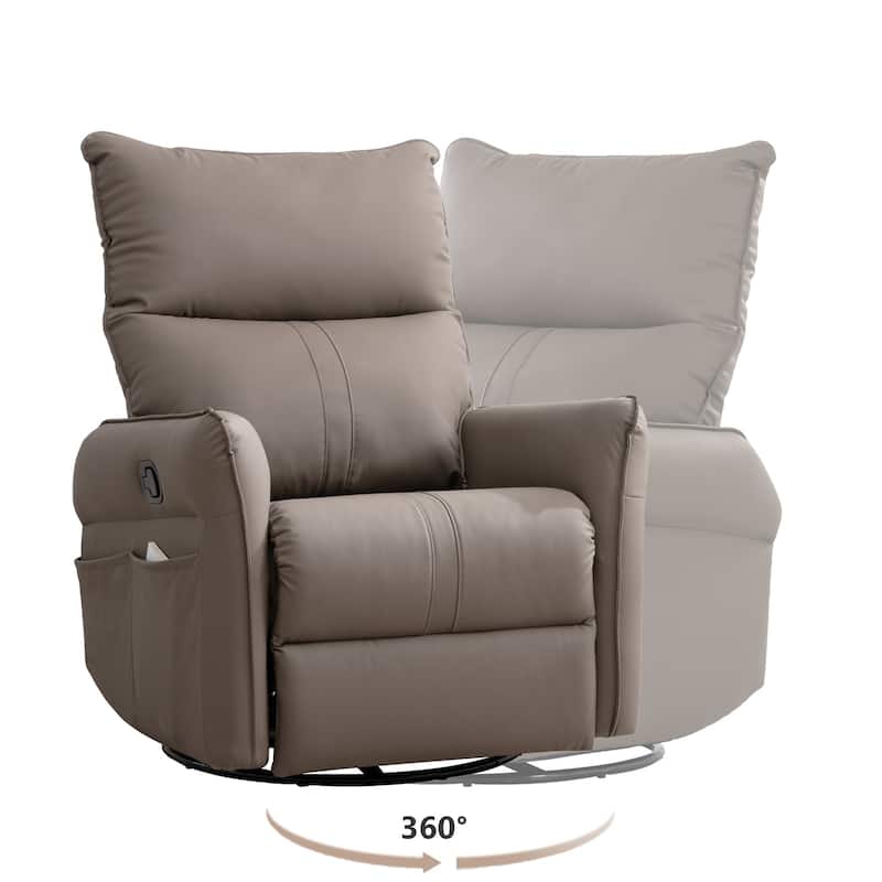 Rocking Recliner Chair,360 Degree Swivel Nursery Rocking Chair,Glider Chair,Modern Small Rocking Swivel Recliner Chair