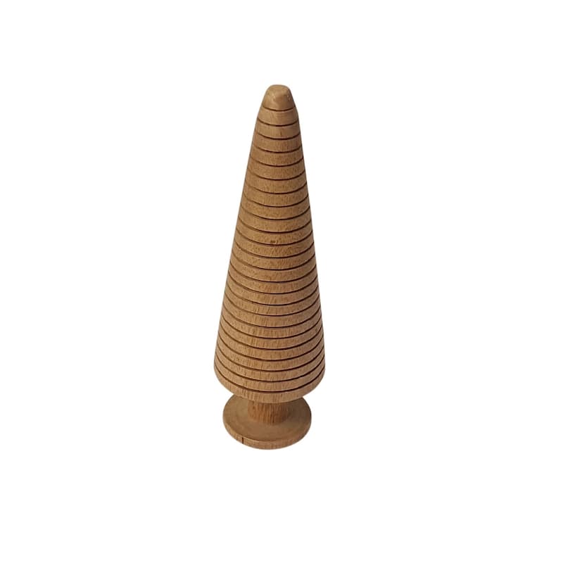 Wooden Christmas Tree Natural Dia 2.36" - NATURAL - NATURAL