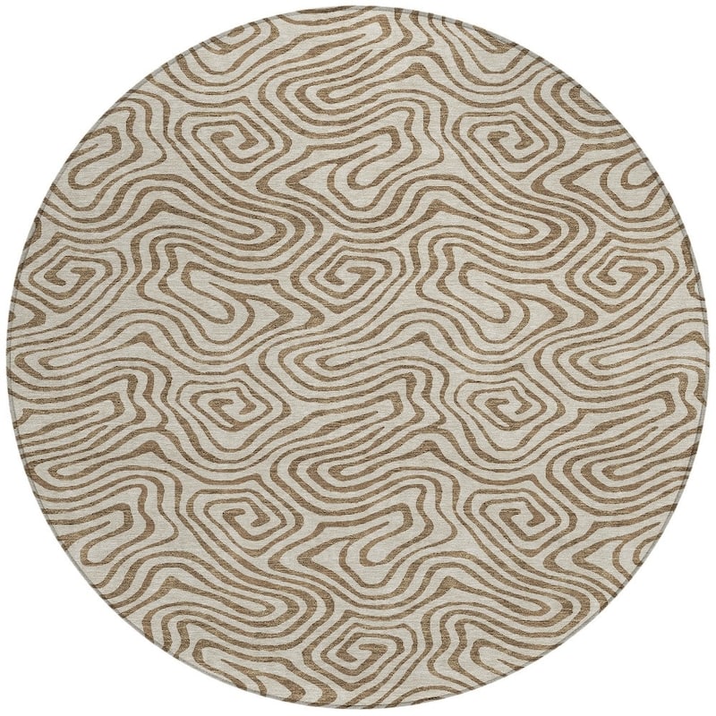 HomeRoots Abstract Transitional Rectangle Outdoor Rug