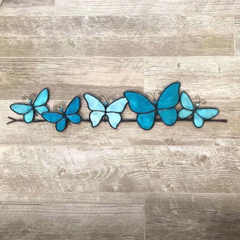 Butterflies On A Wire Wall Decor Brown (m2020 br)
