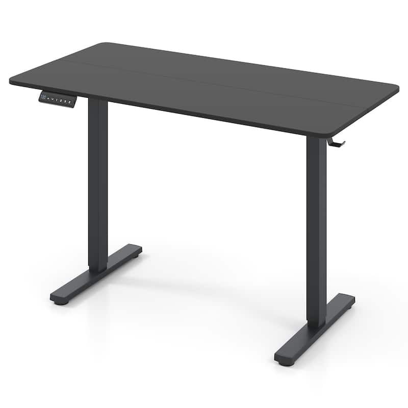 Adjustable Height Electric Standing Desk 48 x 24 Sit to Stand Computer Table with Memory Presets and Sturdy Metal Frame - Black
