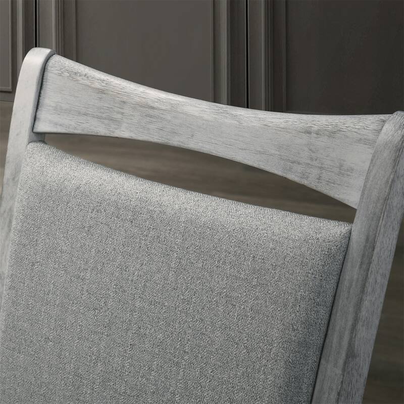 Set of 2 Upholstered Turned Dining Chairs