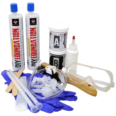RadonSeal Concrete Foundation Crack DIY Repair Kit for Basement Wall Cracks - 2X