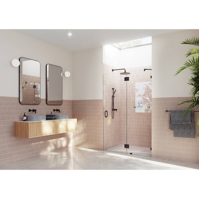 Glass Warehouse 78" x 54.5" Frameless Shower Door - Glass Hinge