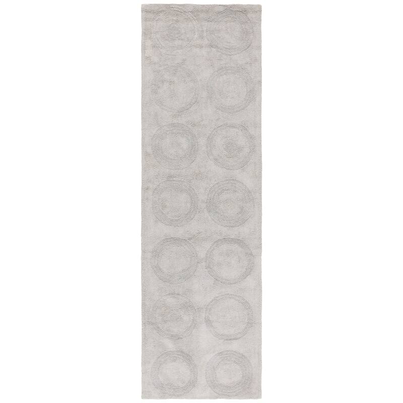 SAFAVIEH Hand-Woven Easy Care Michell Modern & Contemporary Cotton - 2' 3" x 8' - Grey - Runner