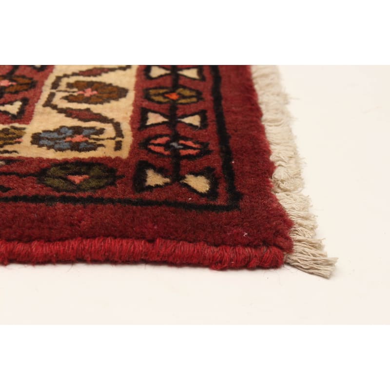 ECARPETGALLERY Hand-knotted Andelz Red Wool Rug - 3'7 x 4'7
