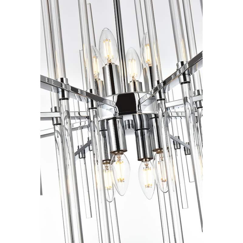 Samuel 31 inch Crystal Rod Pendant - N/A